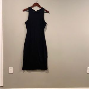 Black cotton Midi dress